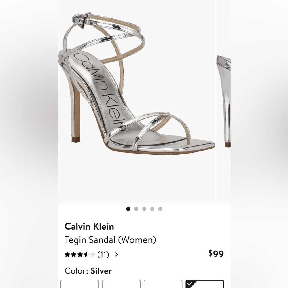 Calvin Klein Metallic Silver Heels